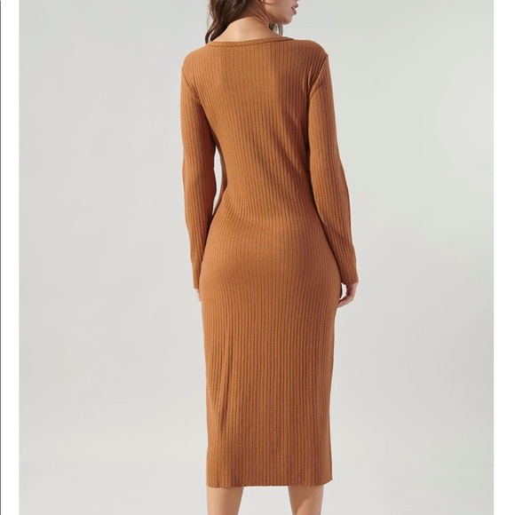 Provence Ribbed Knit Midi Cardigan Dress - Picture 3 of 4